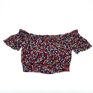 Flower pattern Topshop cropped top S
